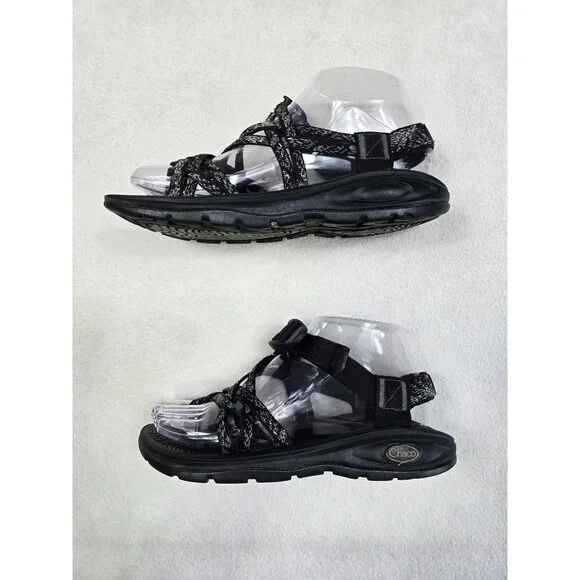 Chaco Z/Cloud Womens Sandals Size 6 Black Adjustable Straps Arch Support - Picture 5 of 8
